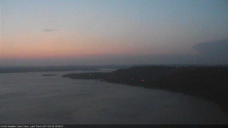 Lake Travis webcam, March 26, 2017 7:15 PM CT