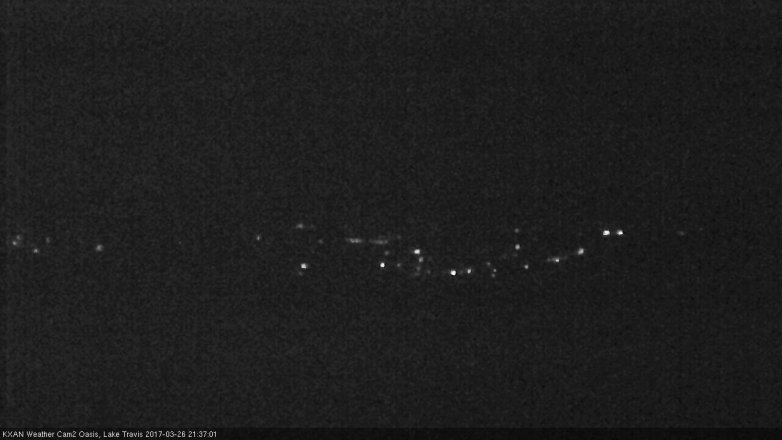 Lake Travis webcam, March 26, 2017 8:50 PM CT