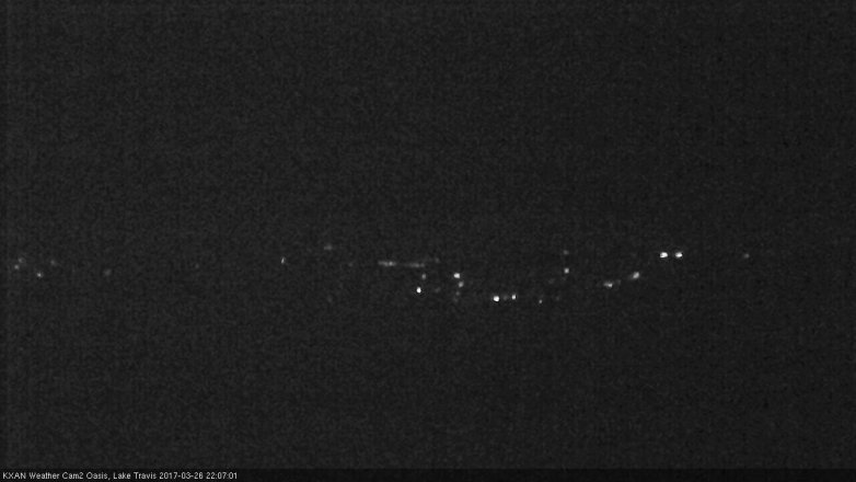 Lake Travis webcam, March 26, 2017 9:10 PM CT