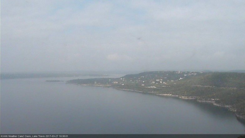 Lake Travis webcam, March 27, 2017 9:45 AM CT