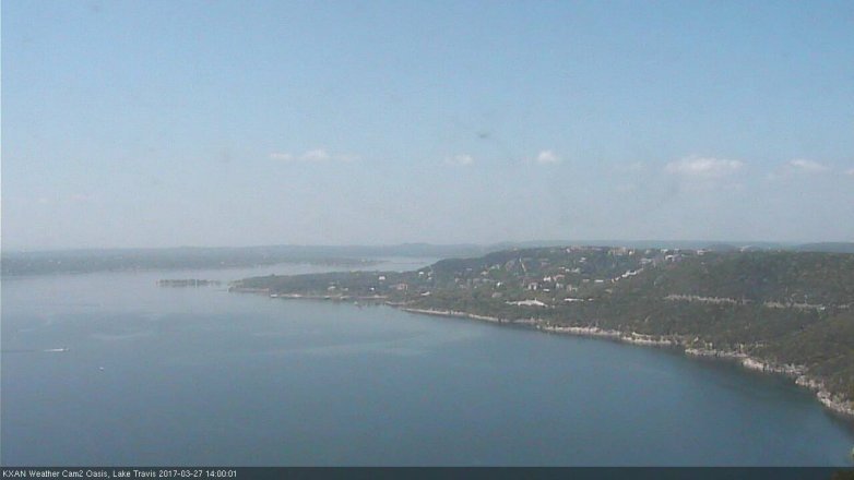 Lake Travis webcam, March 27, 2017 1:15 PM CT