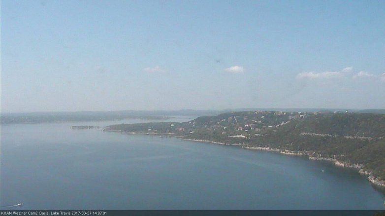 Lake Travis webcam, March 27, 2017 1:30 PM CT
