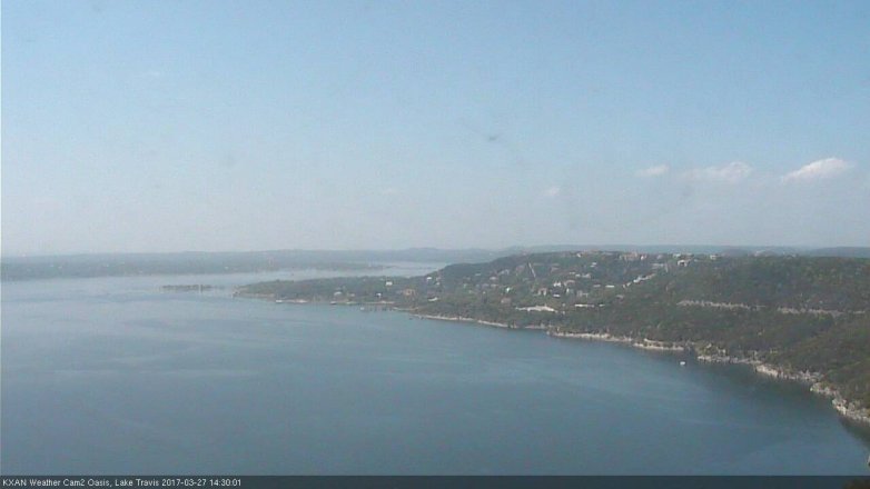 Lake Travis webcam, March 27, 2017 1:55 PM CT