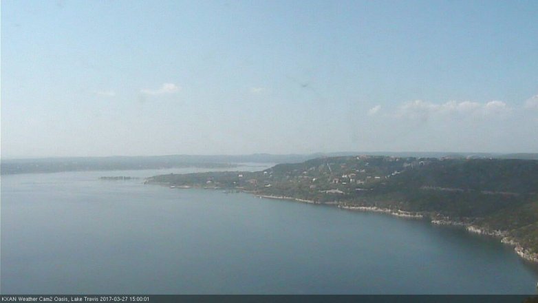 Lake Travis webcam, March 27, 2017 2:30 PM CT