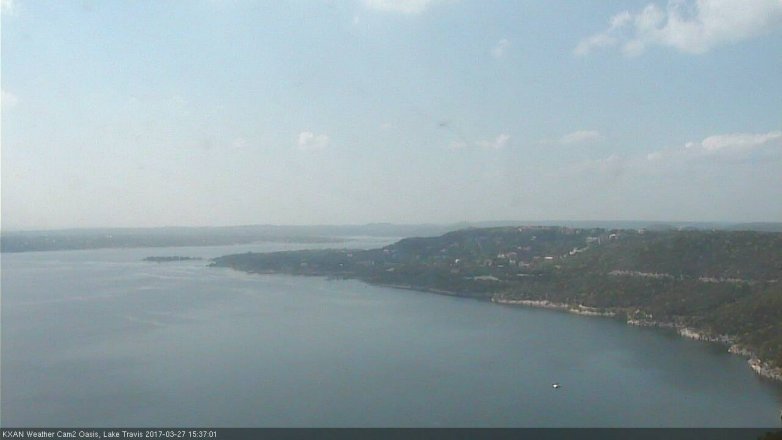 Lake Travis webcam, March 27, 2017 2:45 PM CT