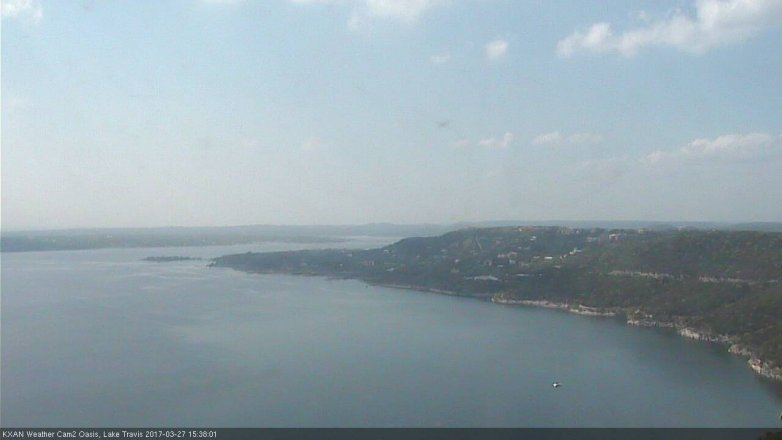 Lake Travis webcam, March 27, 2017 3:05 PM CT