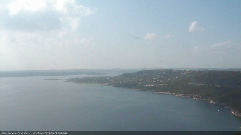Lake Travis webcam, March 27, 2017 3:20 PM CT