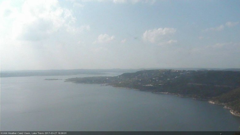 Lake Travis webcam, March 27, 2017 3:40 PM CT
