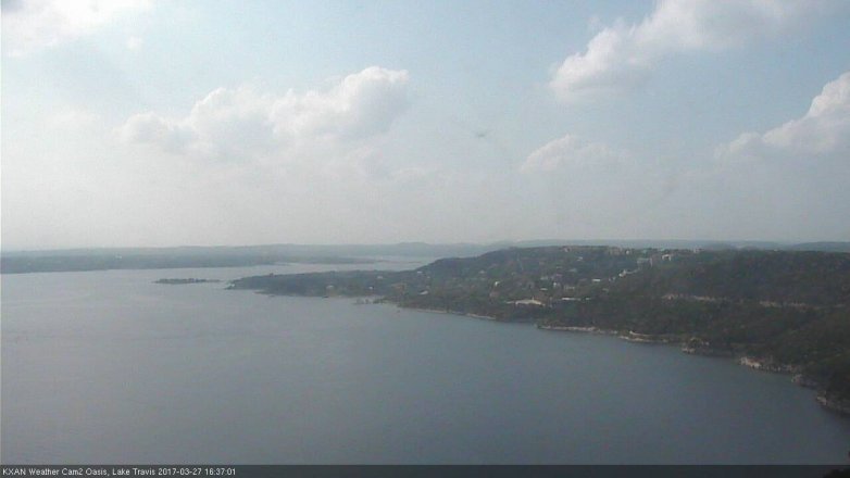 Lake Travis webcam, March 27, 2017 3:50 PM CT