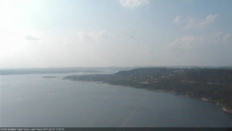 Lake Travis webcam, March 27, 2017 4:25 PM CT