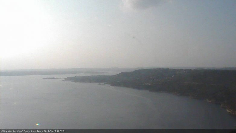 Lake Travis webcam, March 27, 2017 5:30 PM CT