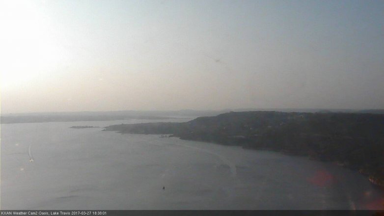Lake Travis webcam, March 27, 2017 5:50 PM CT