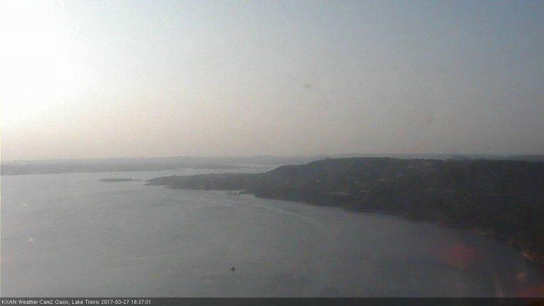 Lake Travis webcam, March 27, 2017 6:05 PM CT