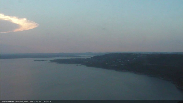 Lake Travis webcam, March 27, 2017 6:15 PM CT