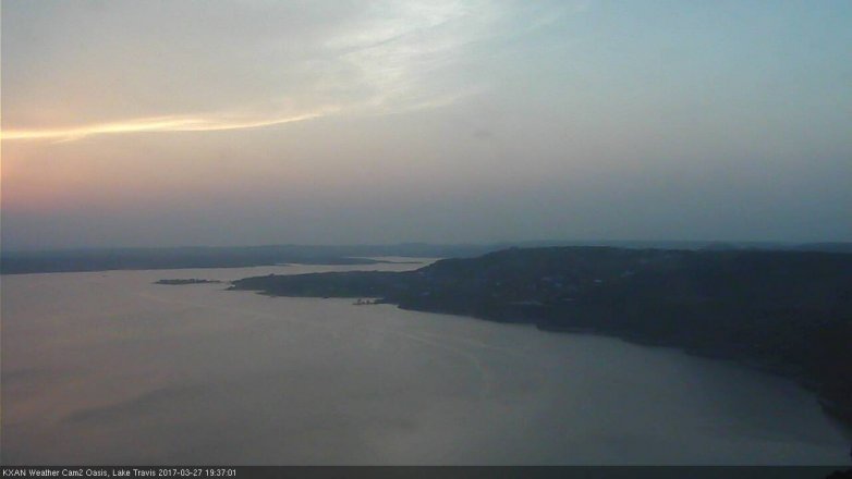 Lake Travis webcam, March 27, 2017 6:50 PM CT