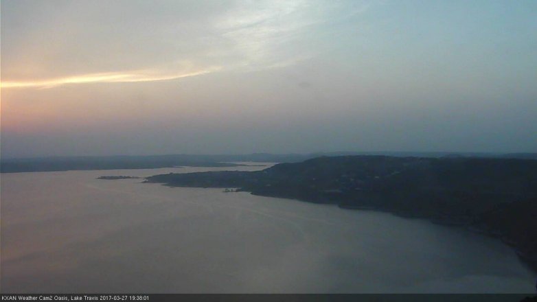 Lake Travis webcam, March 27, 2017 7:05 PM CT