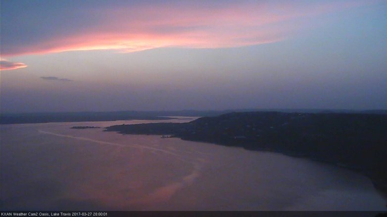 Lake Travis webcam, March 27, 2017 7:25 PM CT