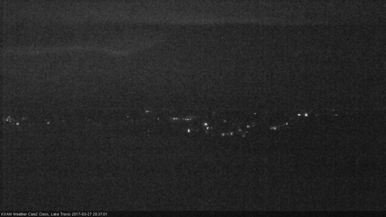 Lake Travis webcam, March 27, 2017 7:45 PM CT