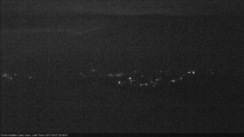 Lake Travis webcam, March 27, 2017 8:10 PM CT