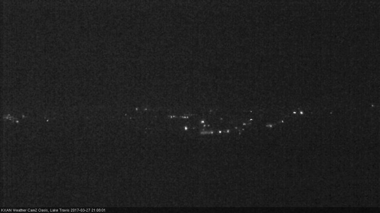 Lake Travis webcam, March 27, 2017 8:20 PM CT