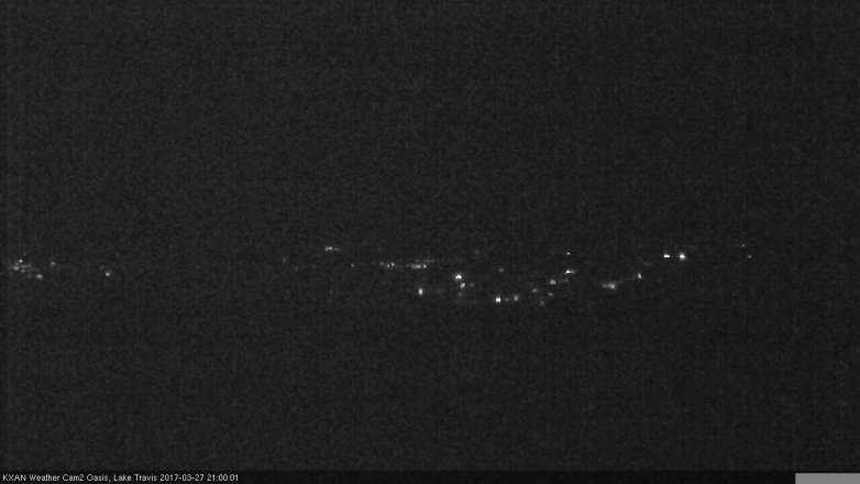Lake Travis webcam, March 27, 2017 8:30 PM CT