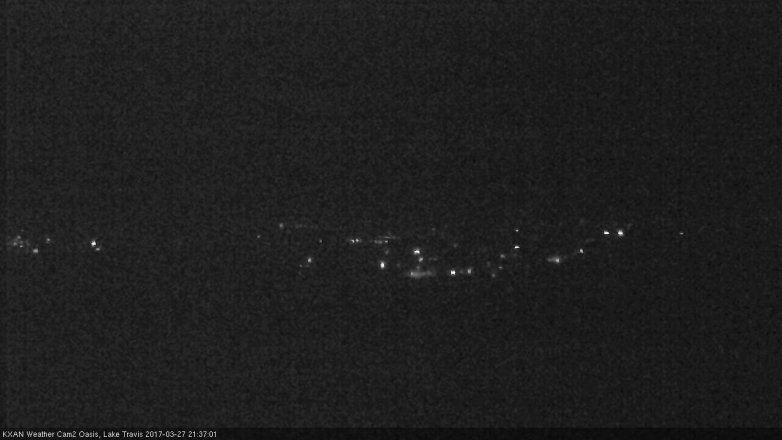 Lake Travis webcam, March 27, 2017 8:50 PM CT