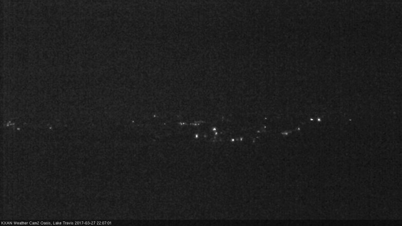 Lake Travis webcam, March 27, 2017 9:15 PM CT