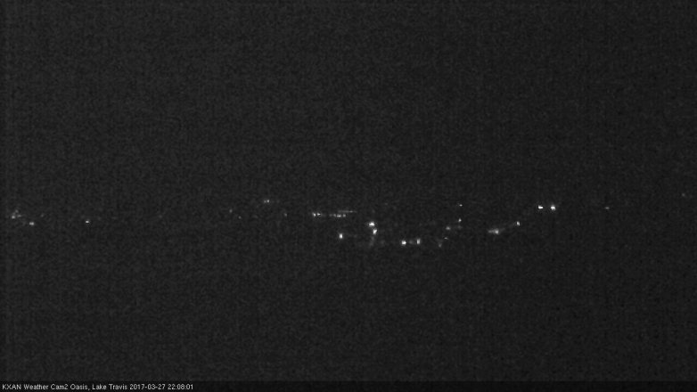 Lake Travis webcam, March 27, 2017 9:40 PM CT