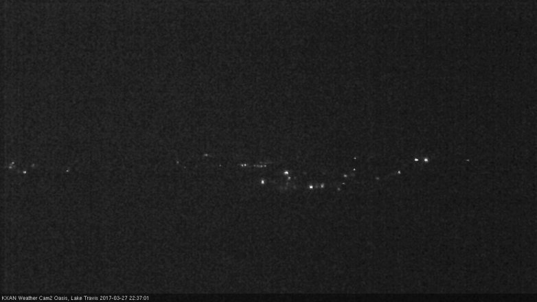Lake Travis webcam, March 27, 2017 9:45 PM CT