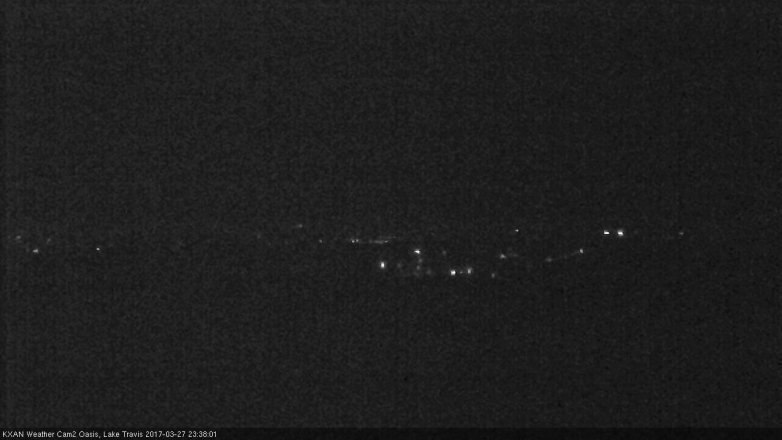 Lake Travis webcam, March 27, 2017 10:50 PM CT