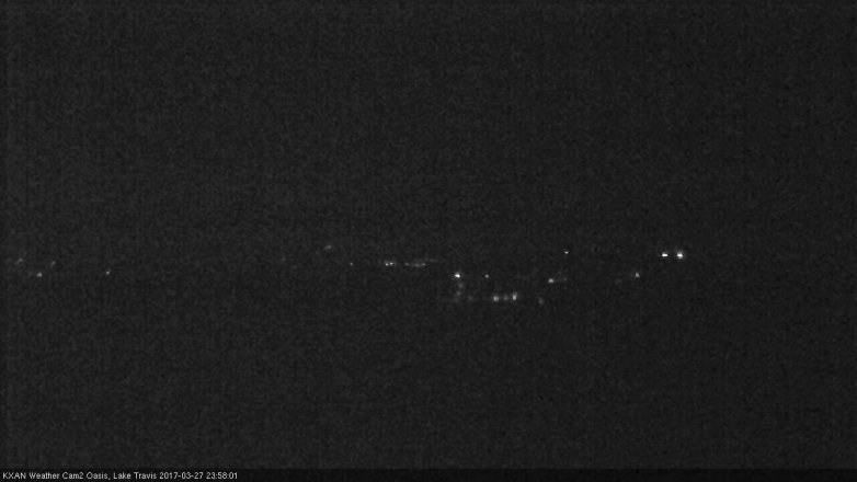 Lake Travis webcam, March 27, 2017 11:15 PM CT