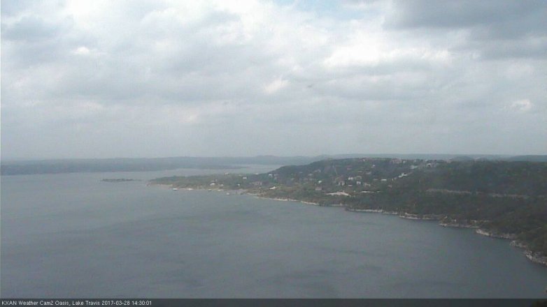 Lake Travis webcam, March 28, 2017 1:35 PM CT