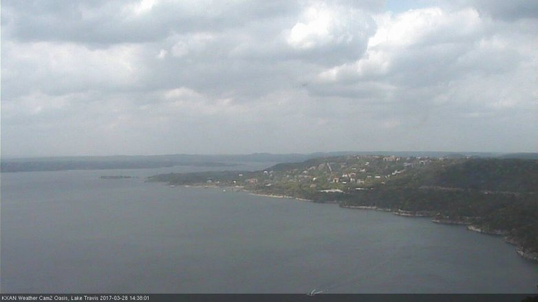 Lake Travis webcam, March 28, 2017 1:45 PM CT