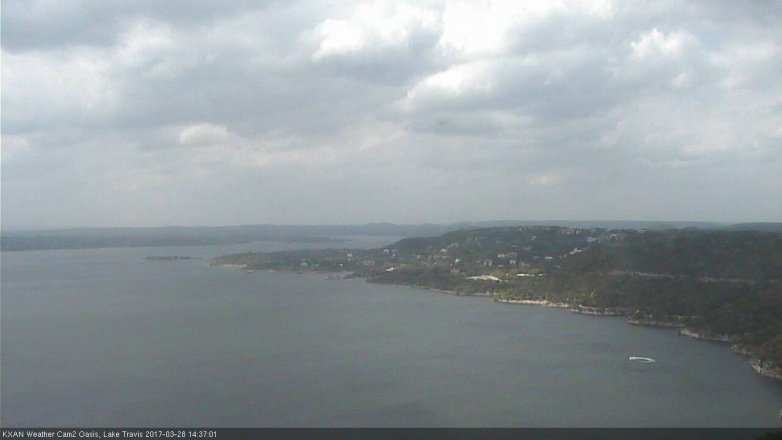 Lake Travis webcam, March 28, 2017 1:50 PM CT