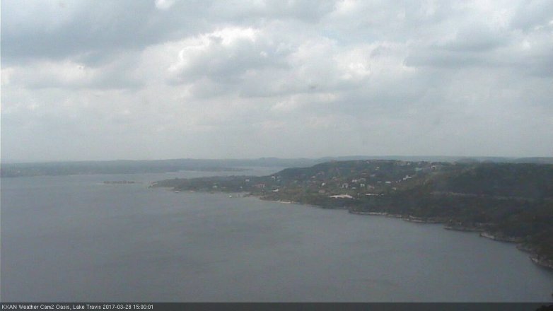 Lake Travis webcam, March 28, 2017 2:10 PM CT