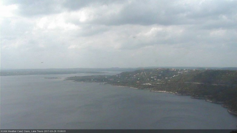 Lake Travis webcam, March 28, 2017 2:15 PM CT