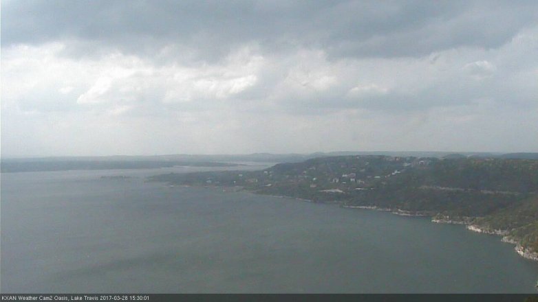 Lake Travis webcam, March 28, 2017 2:55 PM CT