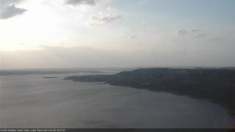 Lake Travis webcam, March 28, 2017 5:45 PM CT