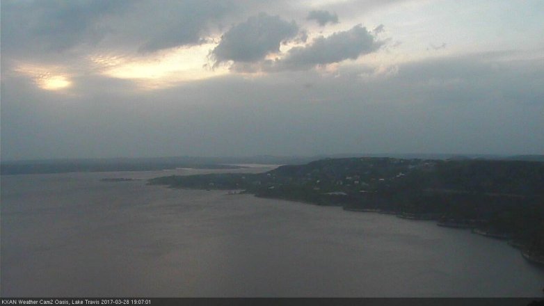 Lake Travis webcam, March 28, 2017 6:15 PM CT
