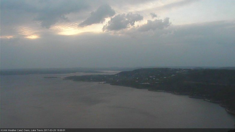 Lake Travis webcam, March 28, 2017 6:20 PM CT