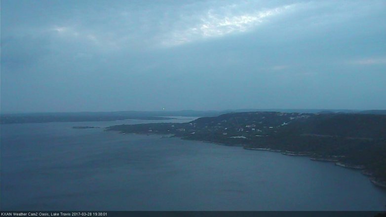 Lake Travis webcam, March 28, 2017 6:55 PM CT