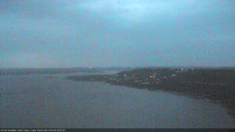Lake Travis webcam, March 28, 2017 7:25 PM CT