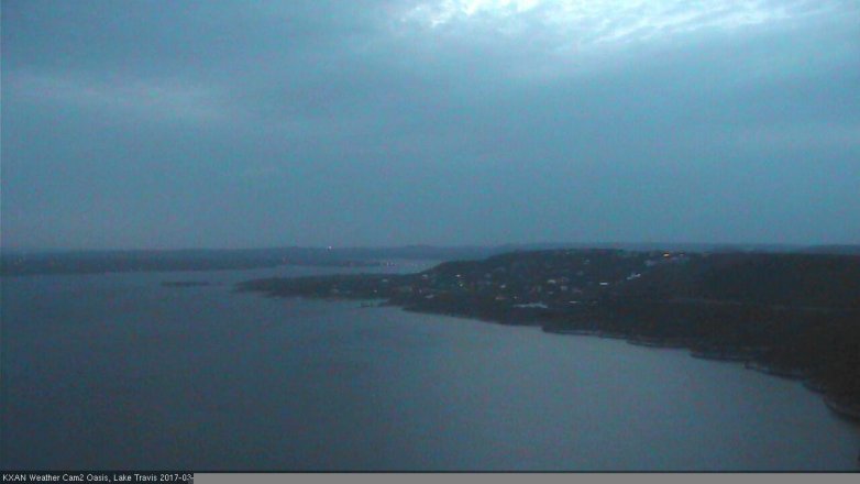 Lake Travis webcam, March 28, 2017 7:30 PM CT