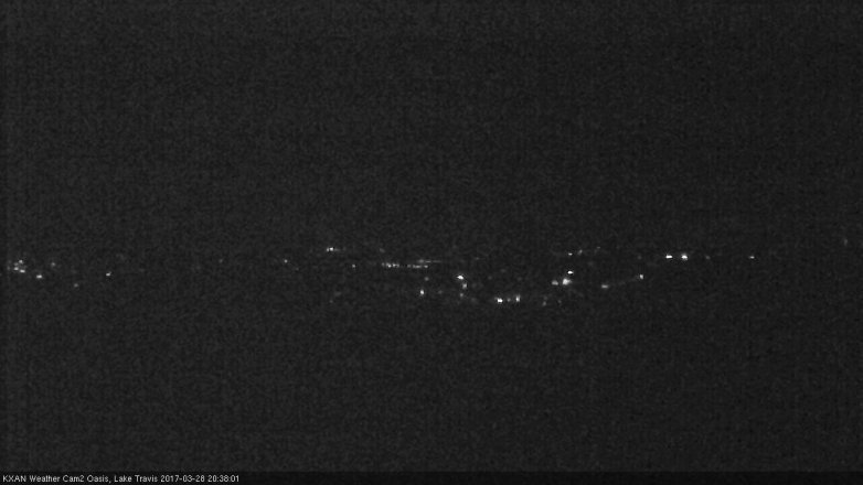 Lake Travis webcam, March 28, 2017 8:00 PM CT