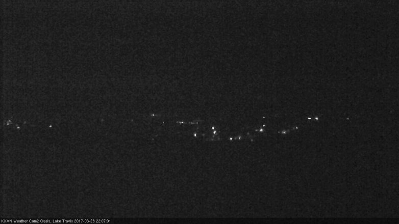 Lake Travis webcam, March 28, 2017 9:15 PM CT