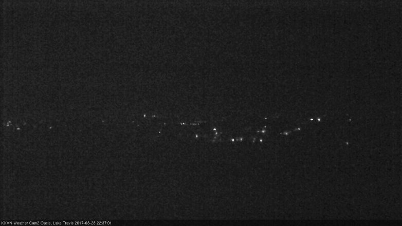Lake Travis webcam, March 28, 2017 10:05 PM CT