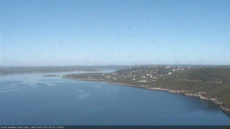 Lake Travis webcam, March 29, 2017 10:45 AM CT
