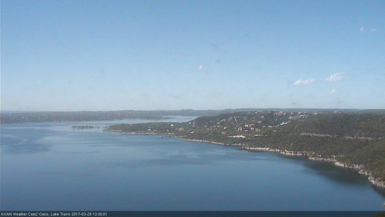 Lake Travis webcam, March 29, 2017 12:40 PM CT