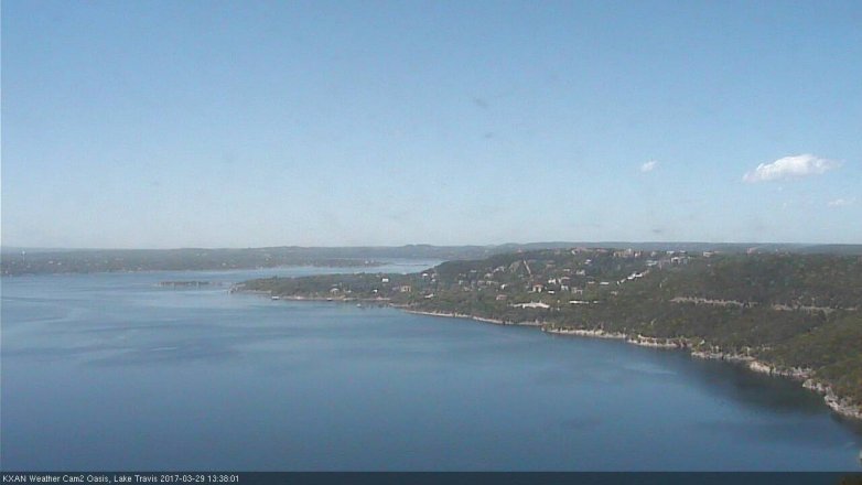 Lake Travis webcam, March 29, 2017 1:10 PM CT