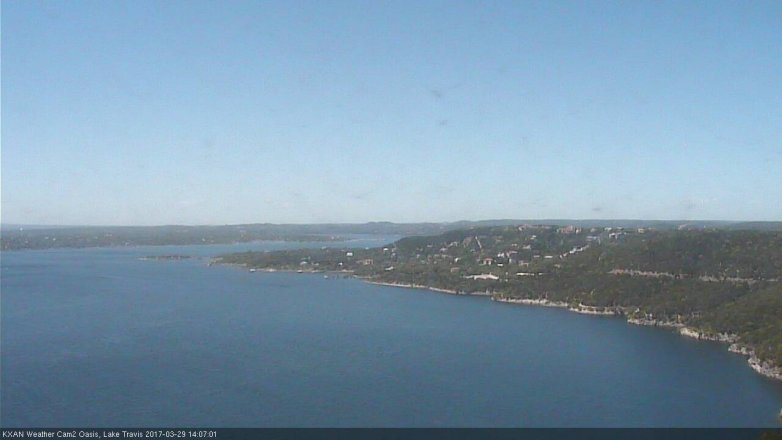 Lake Travis webcam, March 29, 2017 1:25 PM CT